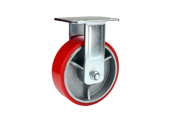 Rigid PU-iron wheel Caster
