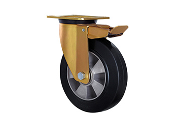 Heavy duty Swivel Brake Castor Rubber-AL wheel