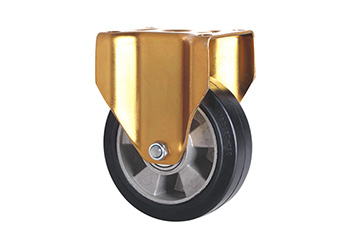 Heavy duty Rigid Castor Rubber-AL wheel