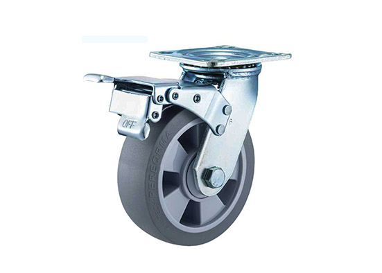 Swivel &Brake TPR Wheel Caster- Flat type Wheel