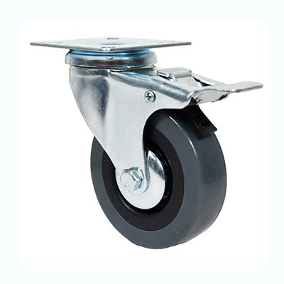 3 Inch PVC Wheel Light Duty Castor for Dining Cart or Trolley